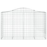 Paniers à gabions arqués 14 pcs 200x50x120/140 cm Fer galvanisé – Image 2