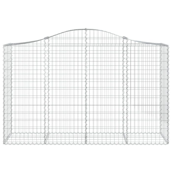 Paniers à gabions arqués 15 pcs 200x50x120/140 cm Fer galvanisé – Image 2
