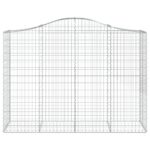 Paniers à gabions arqués 4 pcs 200x50x140/160 cm Fer galvanisé – Image 2