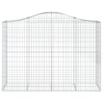 Paniers à gabions arqués 6 pcs 200x50x140/160 cm Fer galvanisé – Image 2