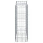 Paniers à gabions arqués 6 pcs 200x50x140/160 cm Fer galvanisé – Image 3