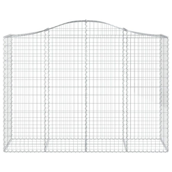 Paniers à gabions arqués 12 pcs 200x50x140/160 cm Fer galvanisé – Image 2