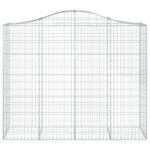 Paniers à gabions arqués 2 pcs 200x50x160/180 cm Fer galvanisé – Image 2