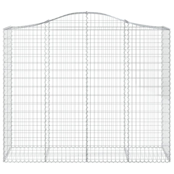 Paniers à gabions arqués 2 pcs 200x50x160/180 cm Fer galvanisé – Image 2