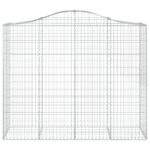 Paniers à gabions arqués 3 pcs 200x50x160/180 cm Fer galvanisé – Image 2