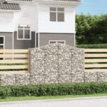 Paniers à gabions arqués 30 pcs 200x50x160/180 cm Fer galvanisé