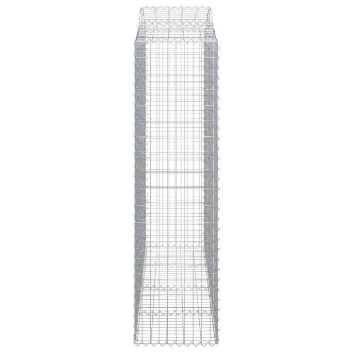 Paniers à gabions arqués 2 pcs 200x50x180/200 cm Fer galvanisé – Image 3