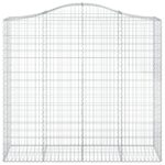 Paniers à gabions arqués 3 pcs 200x50x180/200 cm Fer galvanisé – Image 2