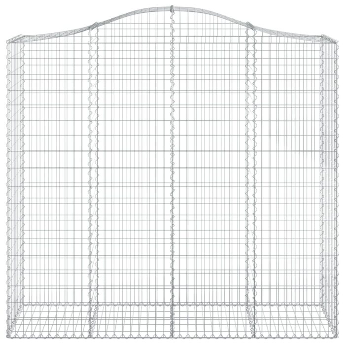 Paniers à gabions arqués 3 pcs 200x50x180/200 cm Fer galvanisé – Image 2