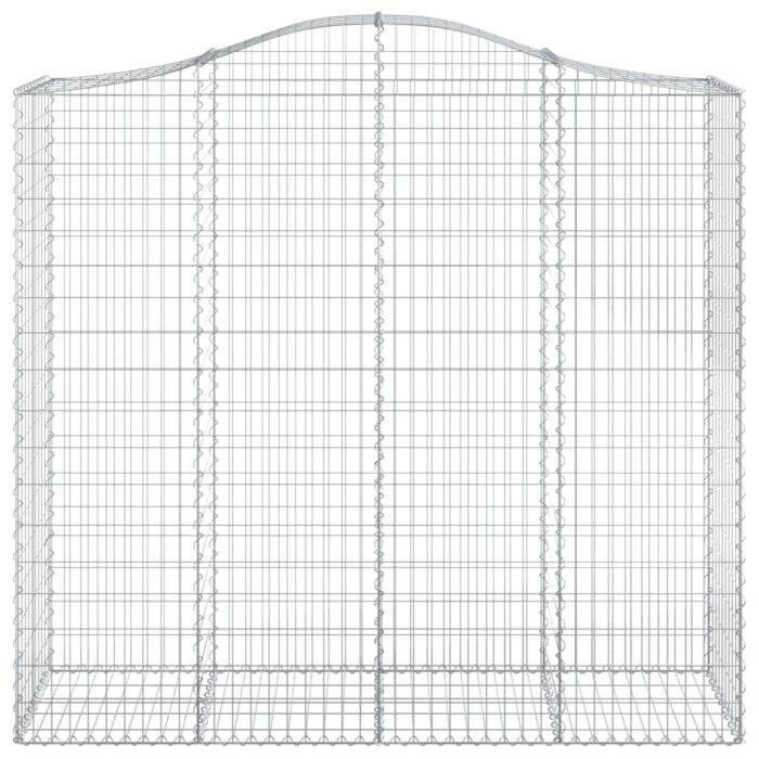 Paniers à gabions arqués 6 pcs 200x50x180/200 cm Fer galvanisé – Image 2