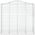 Paniers à gabions arqués 8 pcs 200x50x180/200 cm Fer galvanisé – Image 2