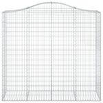 Paniers à gabions arqués 9 pcs 200x50x180/200 cm Fer galvanisé – Image 2