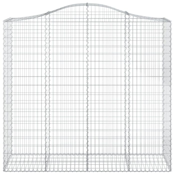 Paniers à gabions arqués 9 pcs 200x50x180/200 cm Fer galvanisé – Image 2