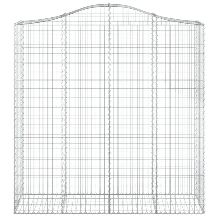 Paniers à gabions arqués 5 pcs 200x50x200/220 cm Fer galvanisé – Image 2