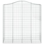 Paniers à gabions arqués 6 pcs 200x50x200/220 cm Fer galvanisé – Image 2