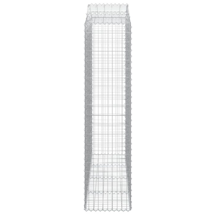 Paniers à gabions arqués 6 pcs 200x50x200/220 cm Fer galvanisé – Image 3