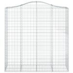 Paniers à gabions arqués 8 pcs 200x50x200/220 cm Fer galvanisé – Image 2