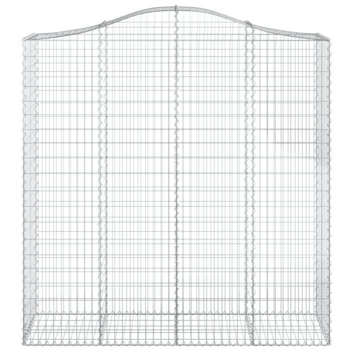 Paniers à gabions arqués 8 pcs 200x50x200/220 cm Fer galvanisé – Image 2