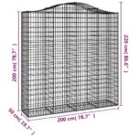 Paniers à gabions arqués 8 pcs 200x50x200/220 cm Fer galvanisé – Image 4