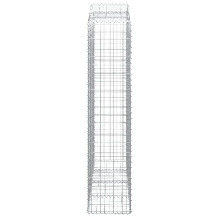 Paniers à gabions arqués 4 pcs 200x50x220/240 cm Fer galvanisé – Image 3