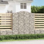 Paniers à gabions arqués 11 pcs 200x50x220/240 cm Fer galvanisé