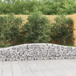Paniers à gabions arqués 5 pcs 400x30x40/60 cm Fer galvanisé