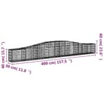 Paniers à gabions arqués 7 pcs 400x30x40/60 cm Fer galvanisé – Image 4