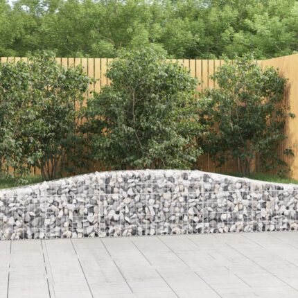 Paniers à gabions arqués 7 pcs 400x30x40/60 cm Fer galvanisé