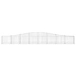 Paniers à gabions arqués 15 pcs 400x30x40/60 cm Fer galvanisé – Image 2
