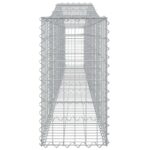 Paniers à gabions arqués 2 pcs 400x30x60/80 cm Fer galvanisé – Image 3