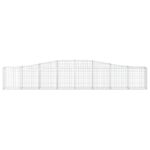 Paniers à gabions arqués 3 pcs 400x30x60/80 cm Fer galvanisé – Image 2