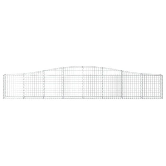 Paniers à gabions arqués 4 pcs 400x30x60/80 cm Fer galvanisé – Image 2