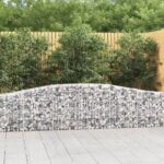 Paniers à gabions arqués 25 pcs 400x30x60/80 cm Fer galvanisé