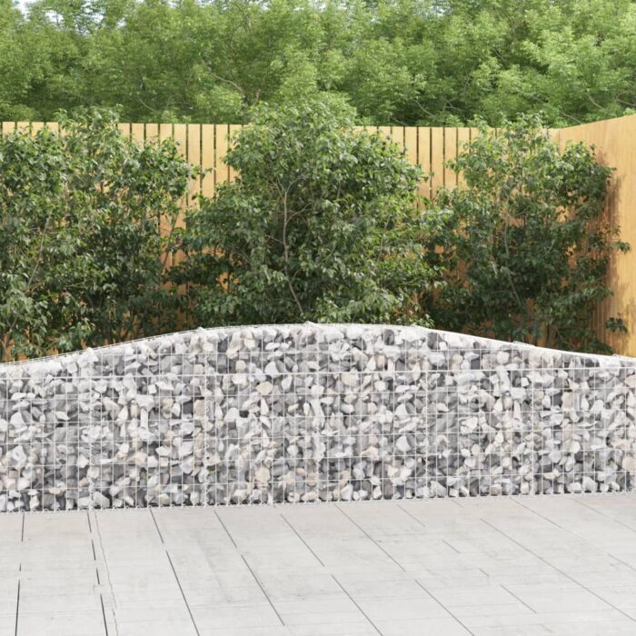 Paniers à gabions arqués 25 pcs 400x30x60/80 cm Fer galvanisé – Image 1