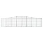 Paniers à gabions arqués 2 pcs 400x30x80/100 cm Fer galvanisé – Image 2