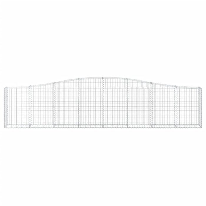 Paniers à gabions arqués 5 pcs 400x30x80/100 cm Fer galvanisé – Image 2