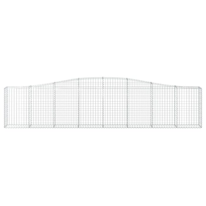 Paniers à gabions arqués 10 pcs 400x30x80/100 cm Fer galvanisé – Image 2