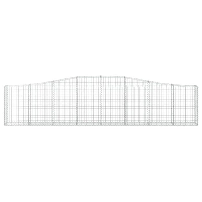 Paniers à gabions arqués 20 pcs 400x30x80/100 cm Fer galvanisé – Image 2