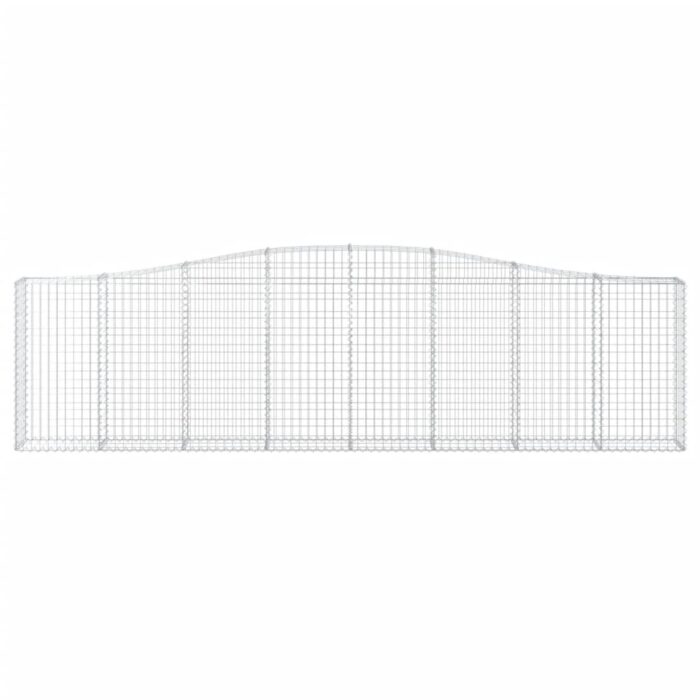 Paniers à gabions arqués 2 pcs 400x30x100/120 cm Fer galvanisé – Image 2