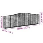 Paniers à gabions arqués 5 pcs 400x30x100/120 cm Fer galvanisé – Image 4