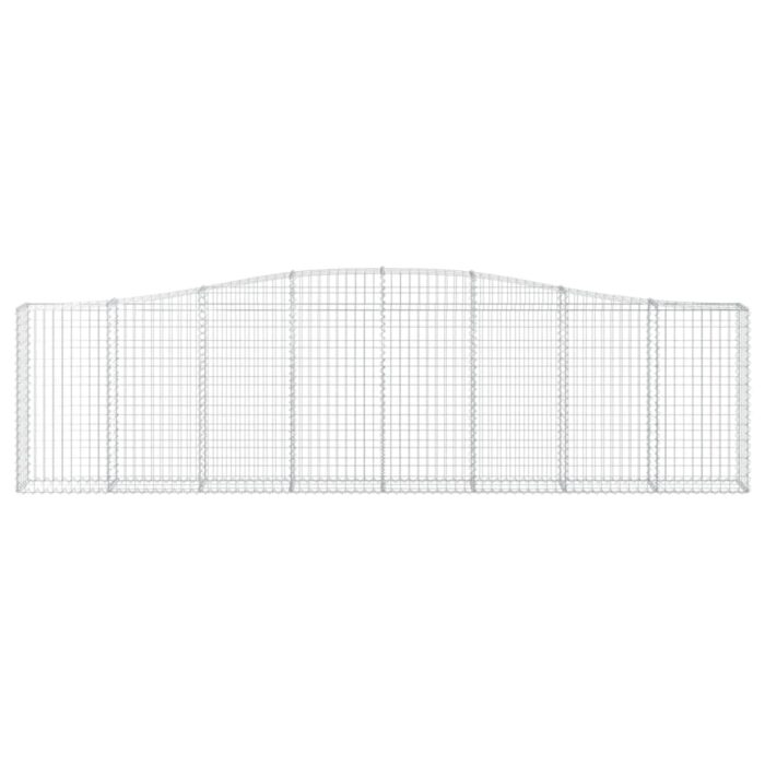 Paniers à gabions arqués 8 pcs 400x30x100/120 cm Fer galvanisé – Image 2