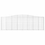 Paniers à gabions arqués 2 pcs 400x30x120/140 cm Fer galvanisé – Image 2
