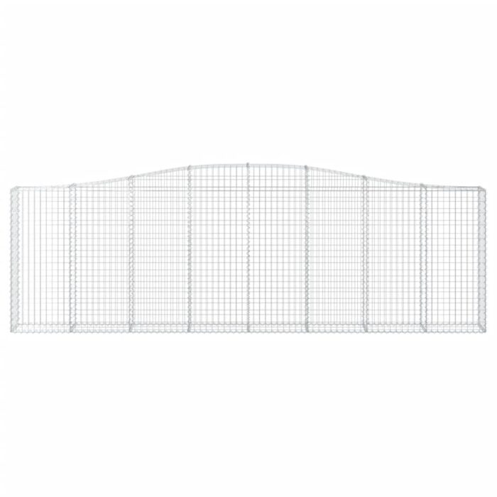 Paniers à gabions arqués 2 pcs 400x30x120/140 cm Fer galvanisé – Image 2