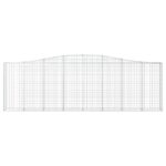 Paniers à gabions arqués 4 pcs 400x30x120/140 cm Fer galvanisé – Image 2
