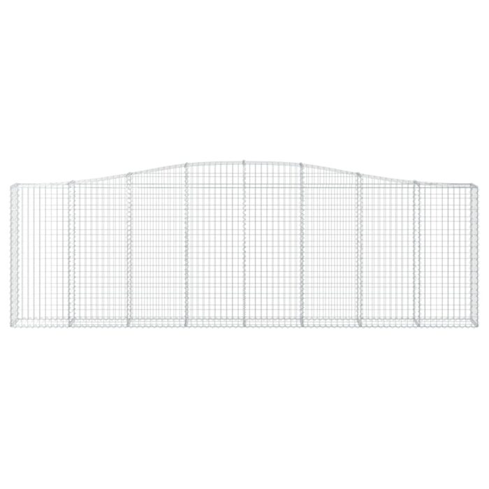 Paniers à gabions arqués 4 pcs 400x30x120/140 cm Fer galvanisé – Image 2