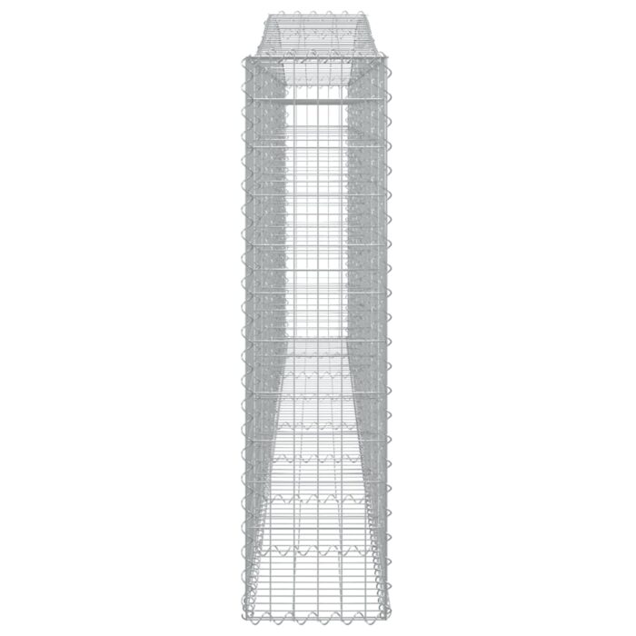 Paniers à gabions arqués 4 pcs 400x30x120/140 cm Fer galvanisé – Image 3