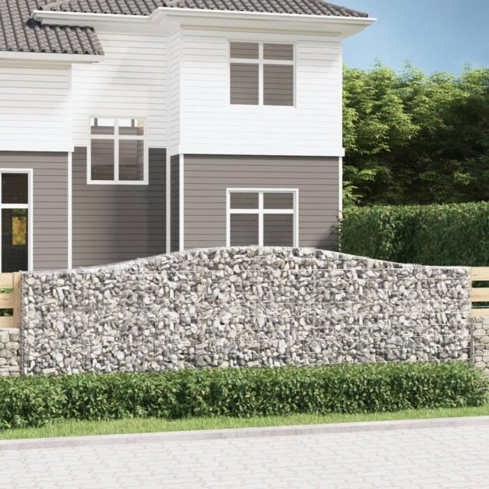 VXL8720845564247_m_en_hd_1.jpg Paniers à gabions arqués 4 pcs 400x30x120/140 cm Fer galvanisé – Image 1