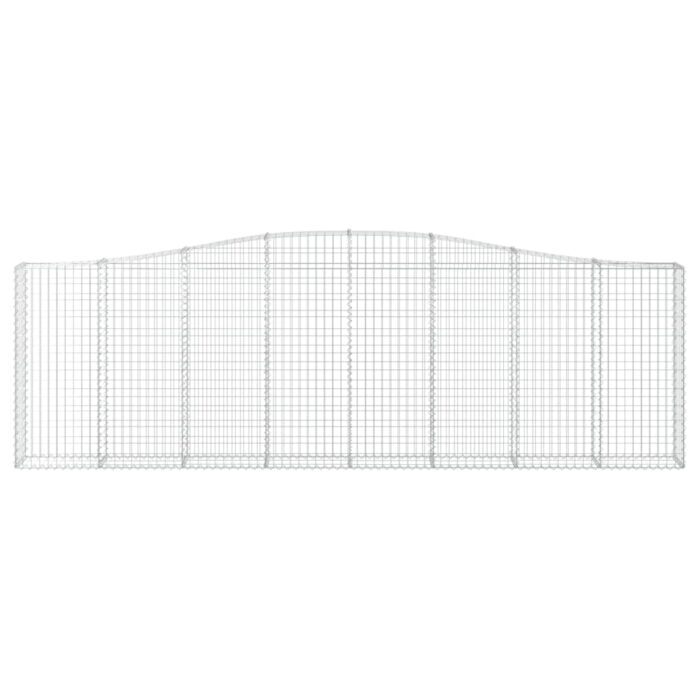 Paniers à gabions arqués 10 pcs 400x30x120/140 cm Fer galvanisé – Image 2