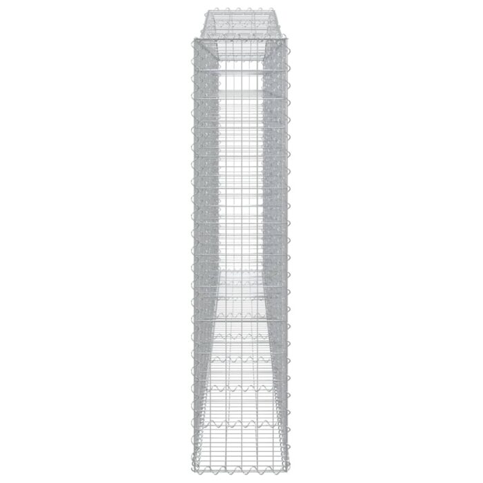 Paniers à gabions arqués 2 pcs 400x30x140/160 cm Fer galvanisé – Image 3