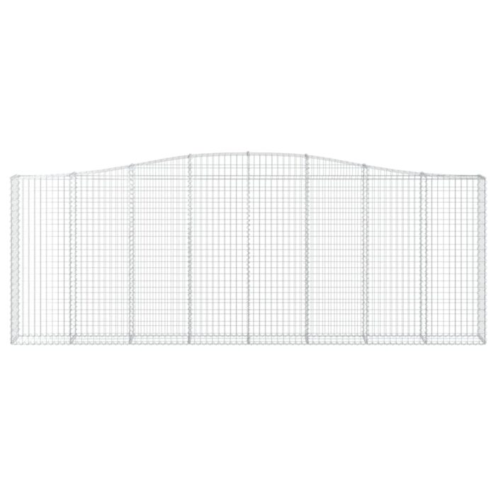 Paniers à gabions arqués 4 pcs 400x30x140/160 cm Fer galvanisé – Image 2
